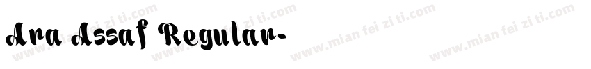 Ara Assaf Regular字体转换